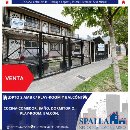 HERMOSO DEPARTAMENTO 2 AMBIENTES EN VENTA - SAN MIGUEL.