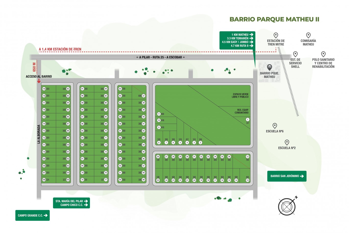 LOTE - "BARRIO PARQUE MATHEU II" - MATHEU, ESCOBAR a metros de la Ruta 25