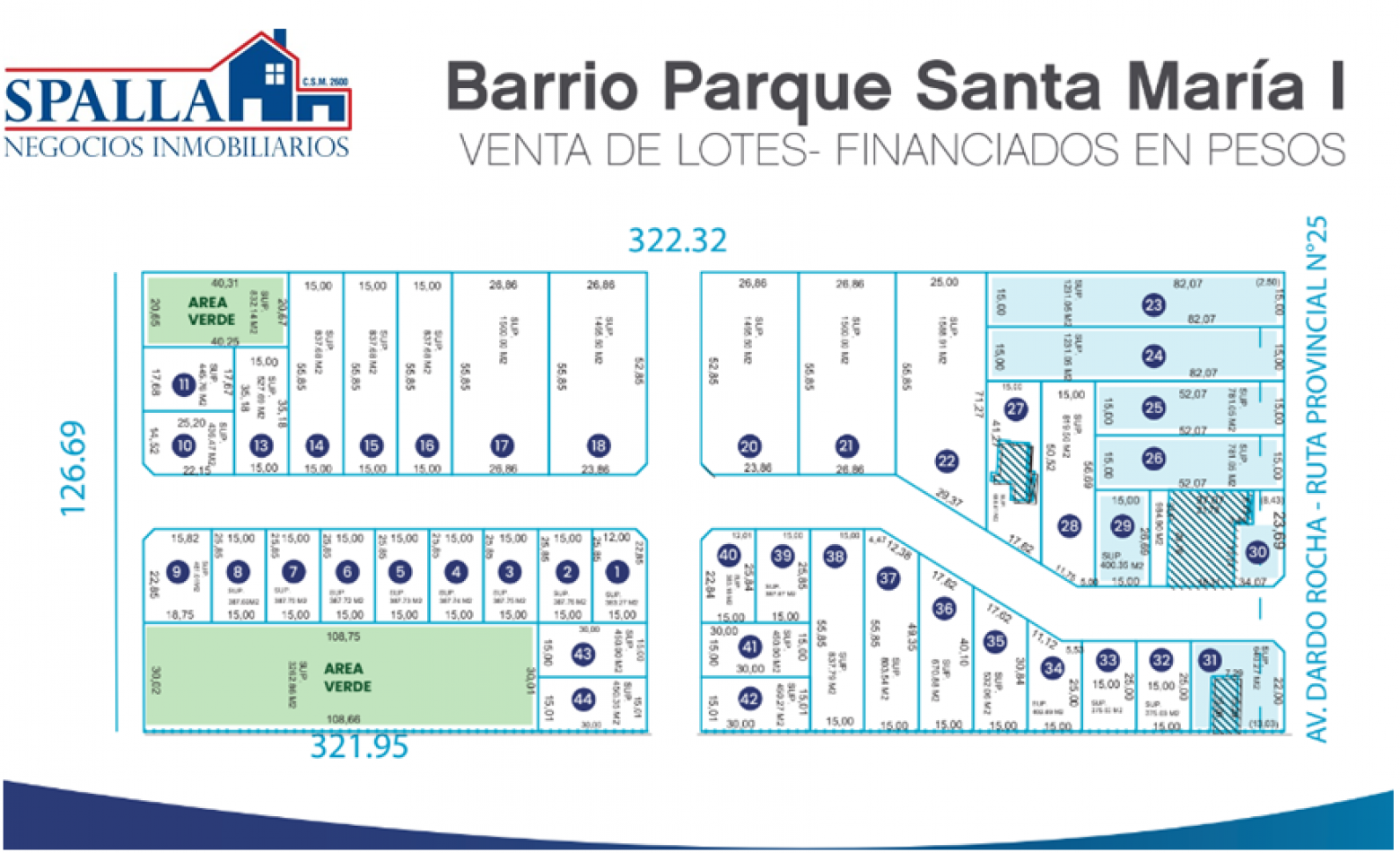 LOTES EN VENTA - "BARRIO SANTA MARIA I" - VILLA ASTOLFI, PILAR