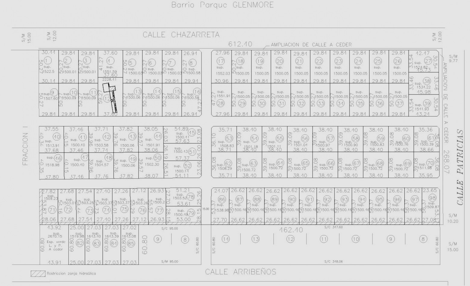 LOTE EN VENTA - BARRIO PARQUE GLENMORE (PILAR) - ZELAYA