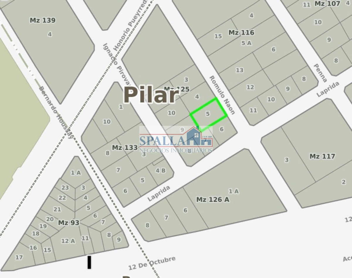 LOTE EN ALQUILER A METROS PANAMERICANA RAMAL PILAR KM 53 - ZONIFICACION U - R3